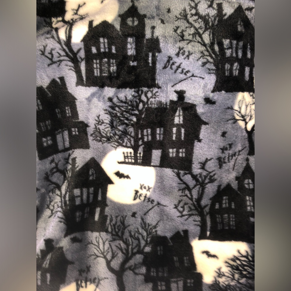 Betsey Johnson haunted house throw blanket
